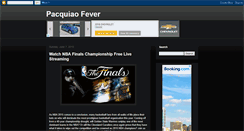 Desktop Screenshot of pacquiaofever.blogspot.com
