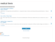 Tablet Screenshot of medical-thesis.blogspot.com