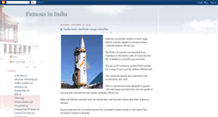 Desktop Screenshot of famousinindia.blogspot.com