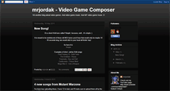 Desktop Screenshot of mrjordakvideogamecomposer.blogspot.com