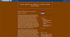 Desktop Screenshot of acidrefluxriskfact.blogspot.com