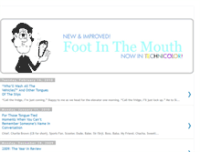 Tablet Screenshot of foot-in-the-mouth.blogspot.com