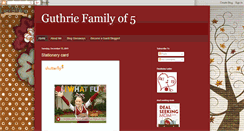 Desktop Screenshot of guthriefamilyof5.blogspot.com