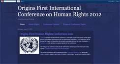 Desktop Screenshot of humanrightsconference2013.blogspot.com