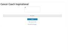 Tablet Screenshot of cancercoachinspirational.blogspot.com