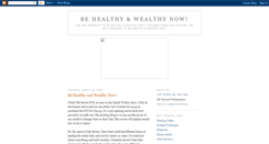 Desktop Screenshot of behealthynwealthynow.blogspot.com