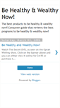 Mobile Screenshot of behealthynwealthynow.blogspot.com