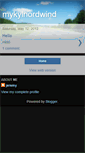 Mobile Screenshot of mykylnordwind.blogspot.com