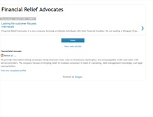 Tablet Screenshot of financialreliefadvocates.blogspot.com