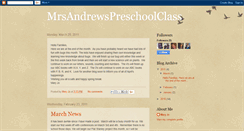 Desktop Screenshot of mrsandrewspreschoolclass.blogspot.com