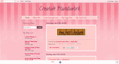 Desktop Screenshot of creativehandiwork.blogspot.com