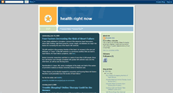 Desktop Screenshot of healthrightnow1.blogspot.com