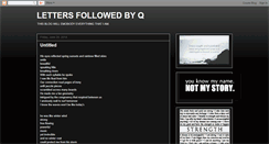 Desktop Screenshot of lettersfollowedbyq.blogspot.com