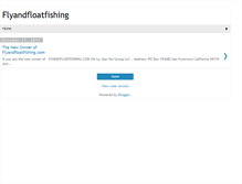 Tablet Screenshot of flyandfloatfishing.blogspot.com