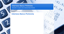 Desktop Screenshot of internexobancopichincha.blogspot.com