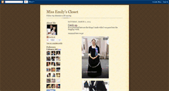 Desktop Screenshot of missemilyscloset.blogspot.com