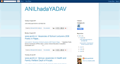 Desktop Screenshot of anilhadayadav.blogspot.com
