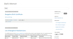 Desktop Screenshot of dadsmemoir.blogspot.com