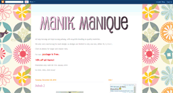 Desktop Screenshot of manikmanique.blogspot.com