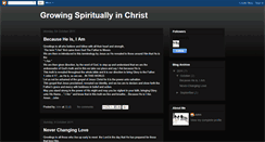 Desktop Screenshot of growingspirituallyinchrist.blogspot.com