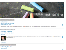 Tablet Screenshot of littleandlearning.blogspot.com