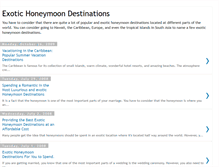 Tablet Screenshot of exotichoneymoondestinations.blogspot.com