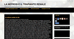 Desktop Screenshot of nefrositrapiantorenale.blogspot.com