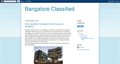 Desktop Screenshot of bangalore-free-classified.blogspot.com