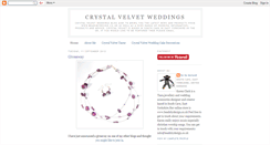 Desktop Screenshot of crystalvelvetweddings.blogspot.com
