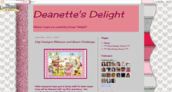 Desktop Screenshot of deanettesdelight.blogspot.com