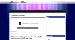 Desktop Screenshot of aharmonyofhues.blogspot.com