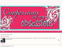 Tablet Screenshot of confessionsofmyobsessions.blogspot.com