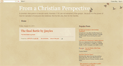 Desktop Screenshot of fromachristianperspective.blogspot.com