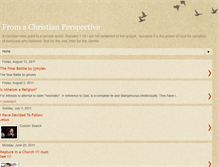 Tablet Screenshot of fromachristianperspective.blogspot.com