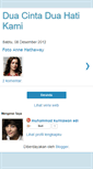Mobile Screenshot of duacintaduahatikami.blogspot.com