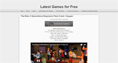 Desktop Screenshot of latestgamesforfree.blogspot.com