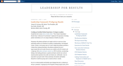 Desktop Screenshot of leadershipforresults.blogspot.com