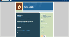 Desktop Screenshot of myrecruiter.blogspot.com