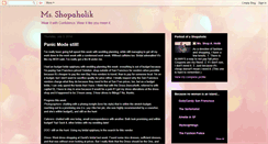 Desktop Screenshot of msshopaholik.blogspot.com