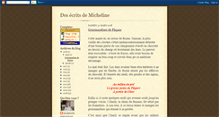 Desktop Screenshot of micheline-ecrit.blogspot.com