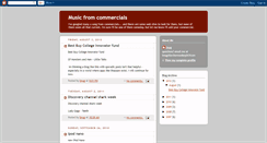 Desktop Screenshot of musicfromcommercials.blogspot.com