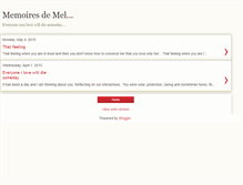 Tablet Screenshot of memoiresdemel.blogspot.com