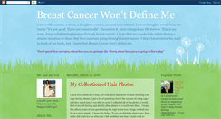 Desktop Screenshot of breastcancerwontdefineme.blogspot.com