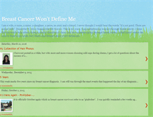 Tablet Screenshot of breastcancerwontdefineme.blogspot.com