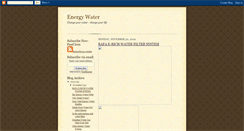 Desktop Screenshot of energywaterfilter.blogspot.com