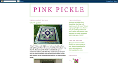 Desktop Screenshot of pinkpicklequilts.blogspot.com