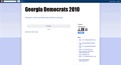 Desktop Screenshot of georgiademocrats2010.blogspot.com