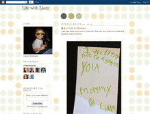 Tablet Screenshot of lifewithliamj.blogspot.com