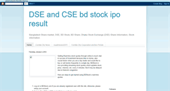 Desktop Screenshot of dseandcsebdstockiporesult.blogspot.com