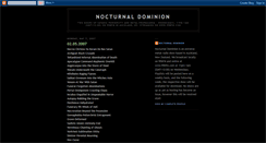 Desktop Screenshot of nocturnaldominionradio.blogspot.com